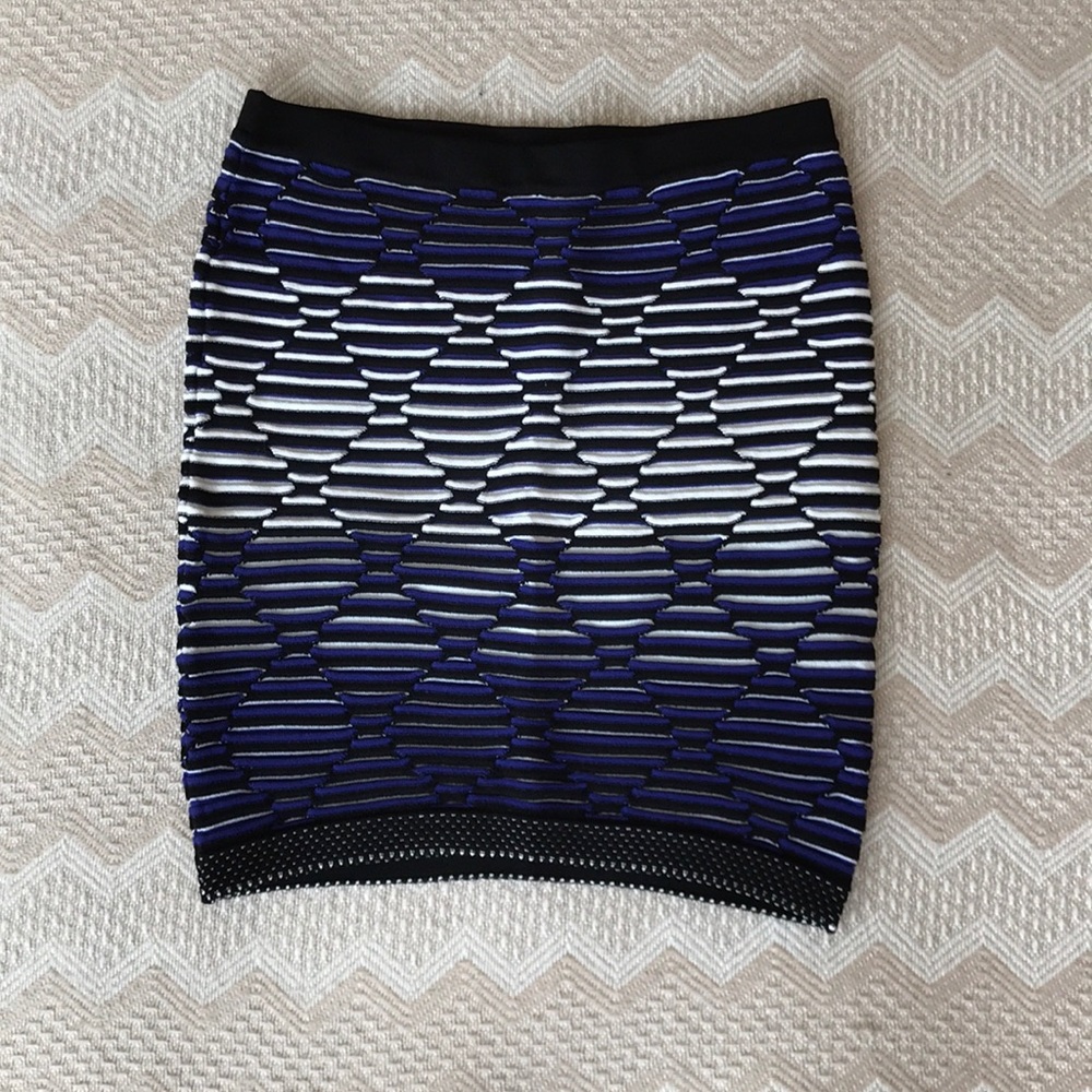 Parker geometric knit pencil skirt